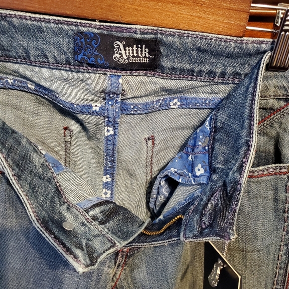 NWT ANTIK Denim Eva bootcut red stitch jeans 26 - Picture 5 of 5